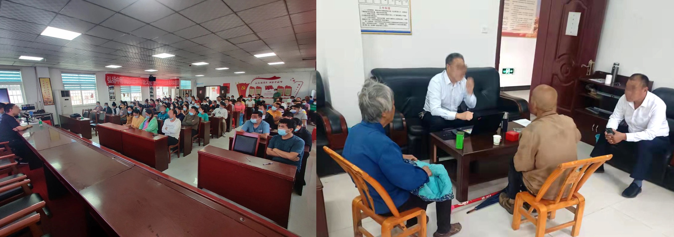 Village legal education session and small-group consultation